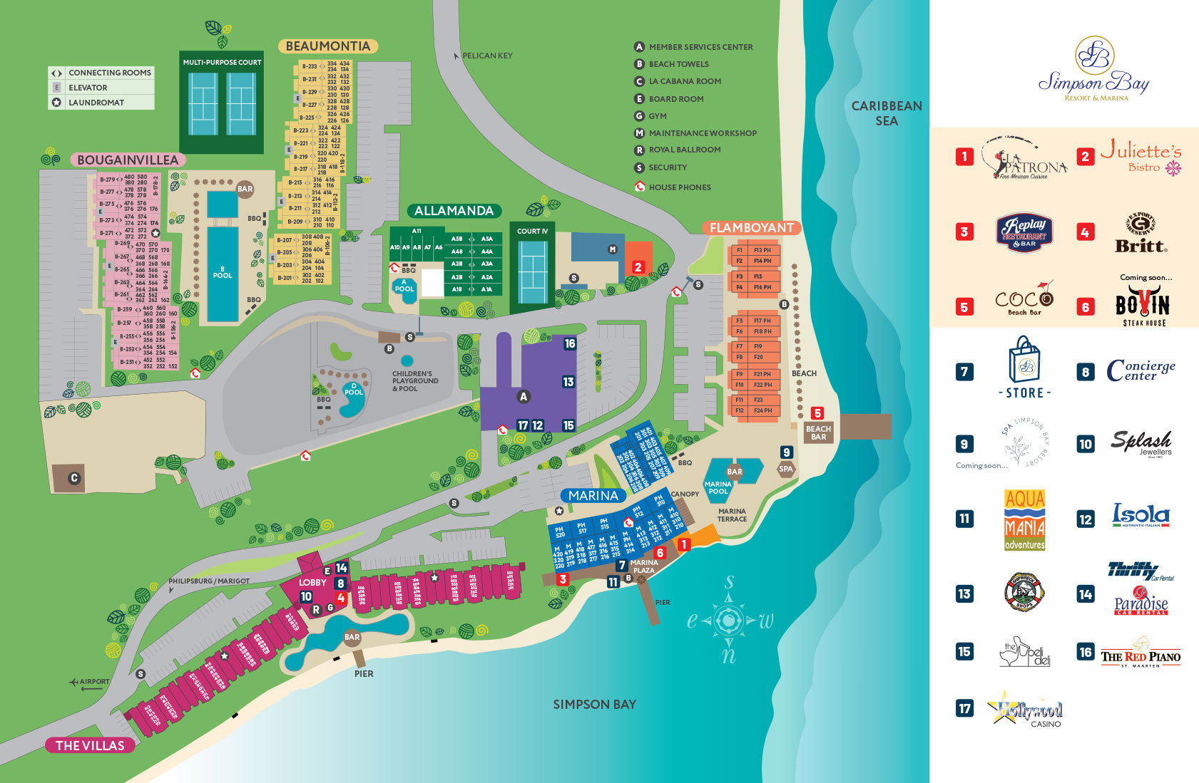 Site Plan, Simpson Bay Resort & Marina